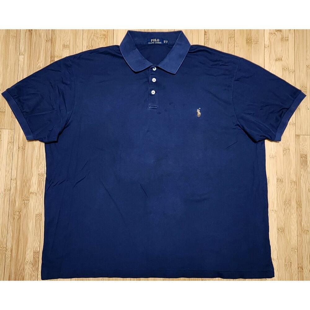 Polo Ralph Lauren Shirt Mens Sz 2XB XXL Big Blue Pony Embroidered Preppy Casual